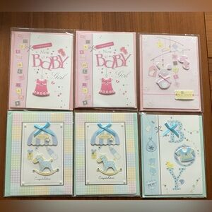 New Baby Girl Greeting Cards Set of 6